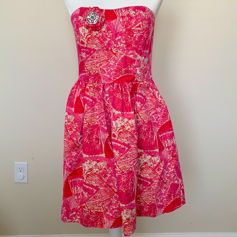 GUC Lilly Pulitzer Strapless Dress Sz 10